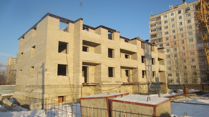 Фоторепортаж № 5 о ходе строительства ЖК Сипайлово-6. 25 декабря 2012г.