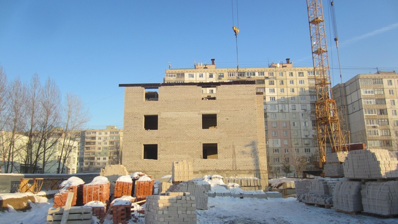 Фоторепортаж № 5 о ходе строительства ЖК Сипайлово-6. 25 декабря 2012г.