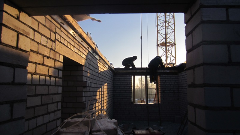 Фоторепортаж № 5 о ходе строительства ЖК Сипайлово-6. 25 декабря 2012г.