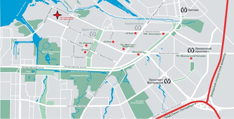 ЖК Прибалтийский и Ленинский Парк