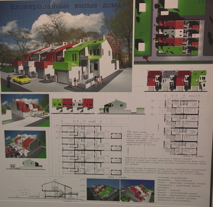 проекты блокированных жилых домов, уфа