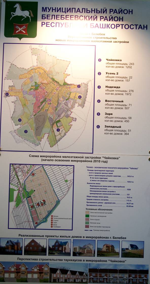 Белебей, план застройки