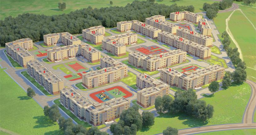 Жилой комплекс «Нахабино сквер»  - 1109 квартир в продаже, 15 км от МКАД,. северо-западное направление. Военная ипотека. 