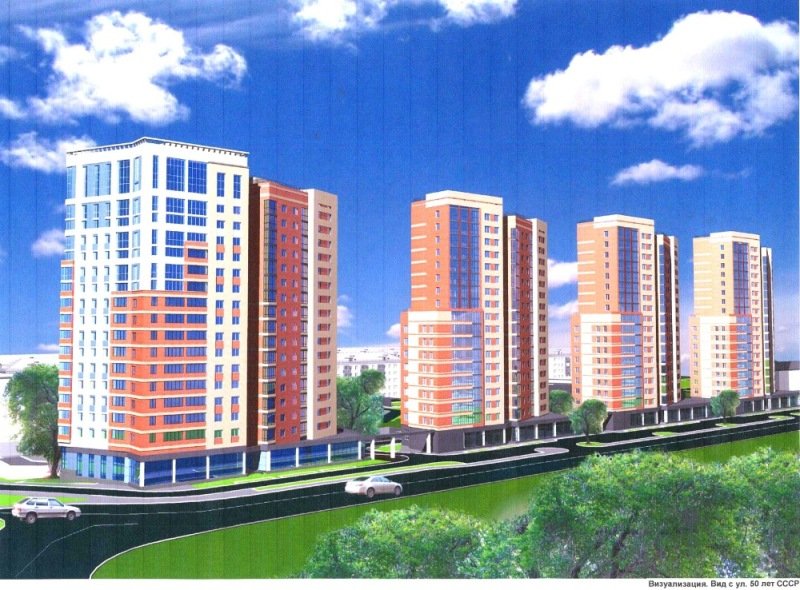 Новостройки Уфы. АН «ЭкспертЦентр» предлагает квартиры в новом строящемся жилом комплексе, расположенном  вдоль улицы Комсомольской в Уфе (между проспектом Октября, улицами Рязанской, Комсомольской и 50 лет СССР)