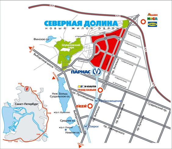 Жилой квартал «Северная Долина» - это один из крупнейших проектов жилищного домостроения в Санкт-Петербурге